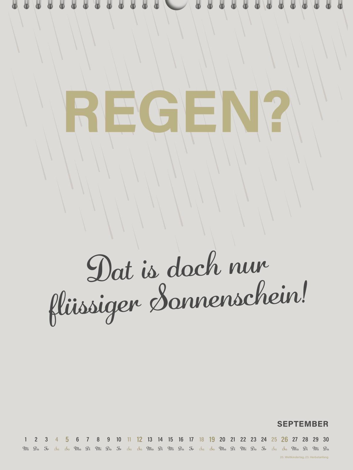 Beispielinhalt (Bild) MOIN Wandkalender 2027 - Watt mutt, dat mutt