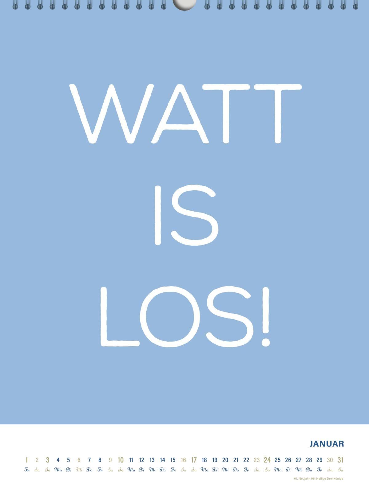 Beispielinhalt (Bild) MOIN Wandkalender 2027 - Watt mutt, dat mutt