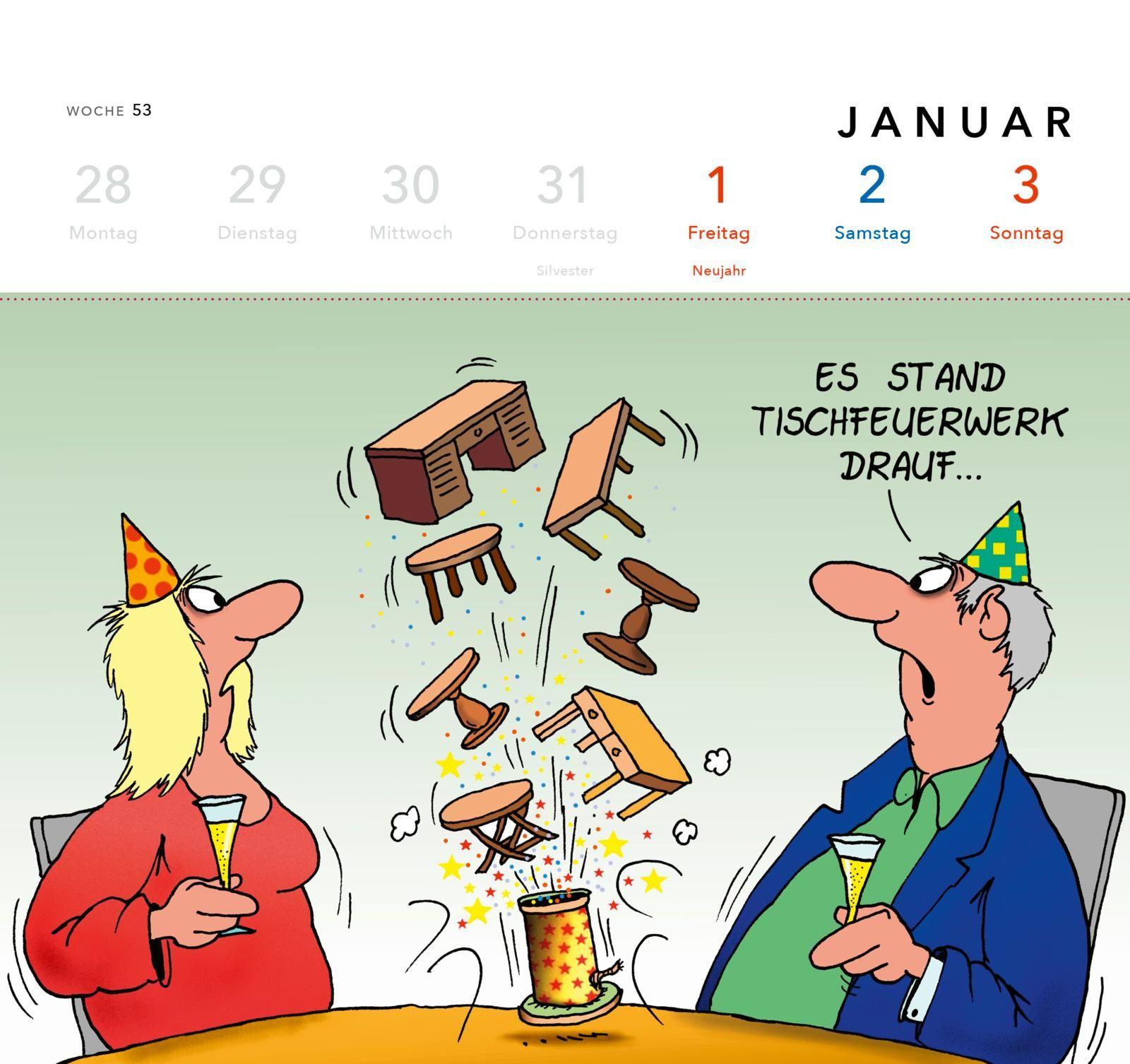 Beispielinhalt (Bild) Uli Stein Postkartenkalender 2027