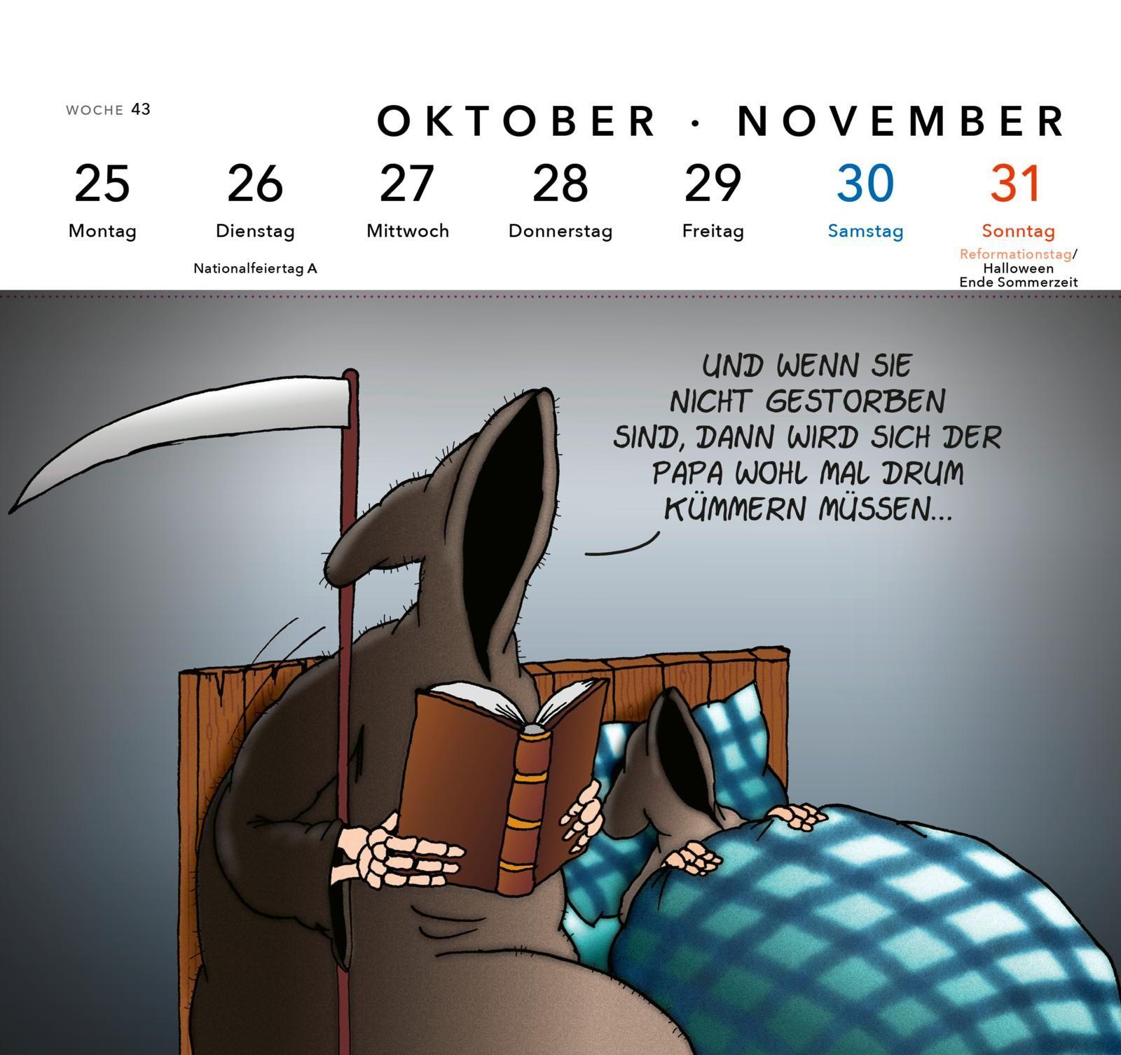 Beispielinhalt (Bild) Uli Stein Postkartenkalender 2027