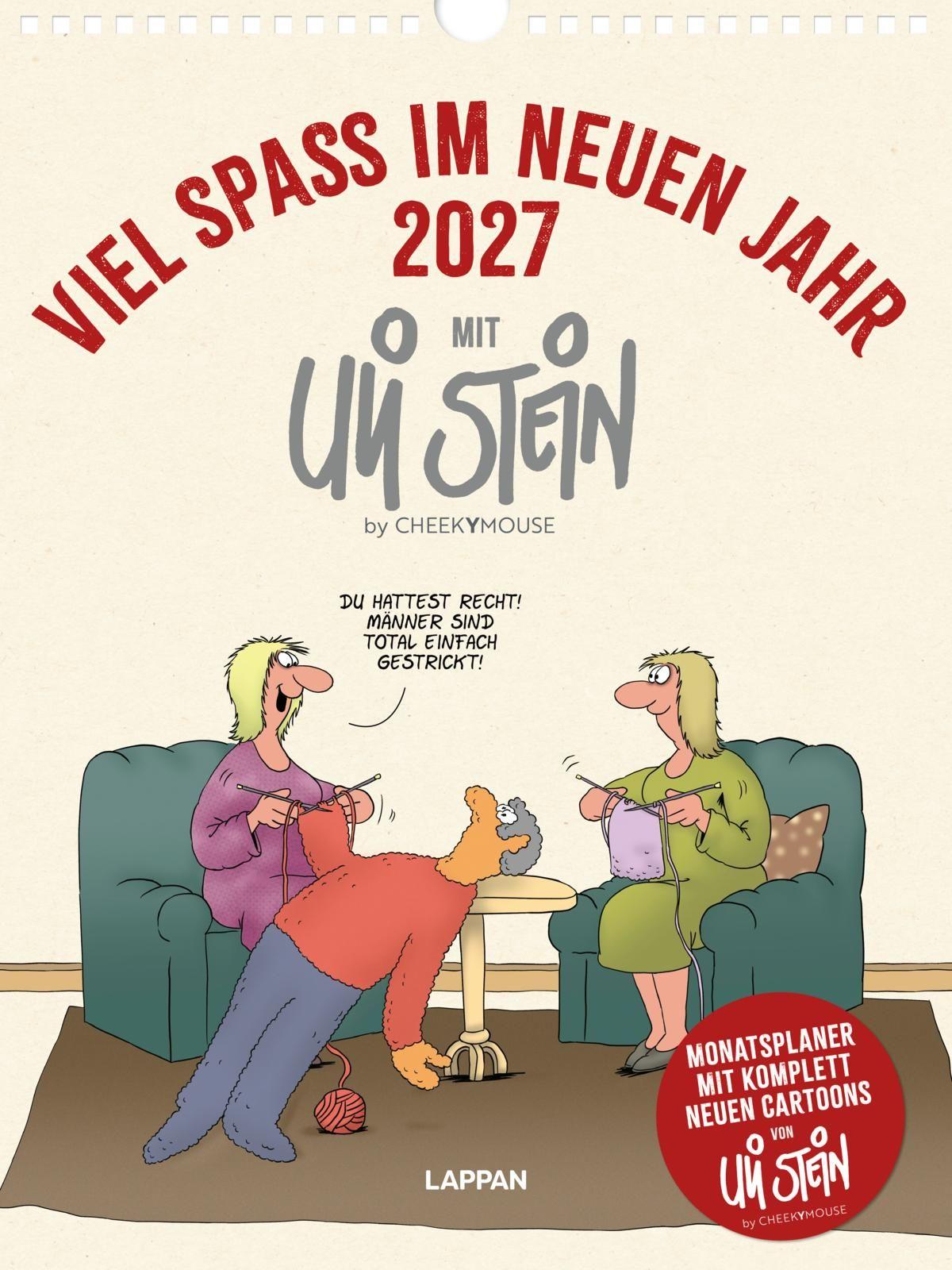 Vorderes Coverbild Viel Spaß im neuen Jahr 2027 mit Uli Stein by CheekYmouse: Monatsplaner mit komplett neuen Cartoons