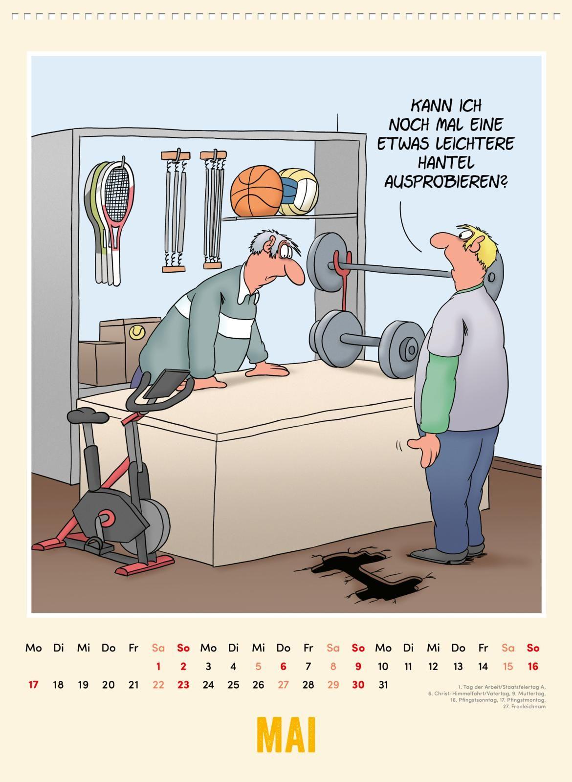 Beispielinhalt (Bild) Uli Stein Tierisch großer Kalender 2027: Monatskalender für die Wand im Großformat