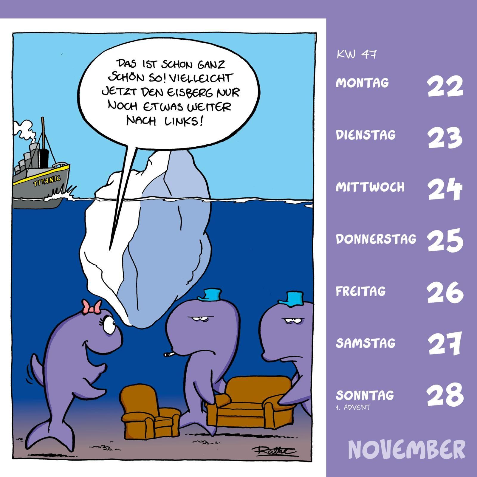 Beispielinhalt (Bild) Shit happens! Postkartenkalender 2027