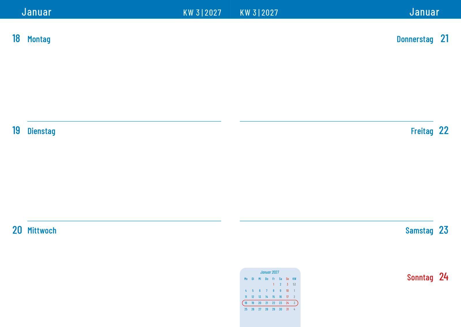 Beispielinhalt (Bild) Uli Stein Taschenkalender 2027