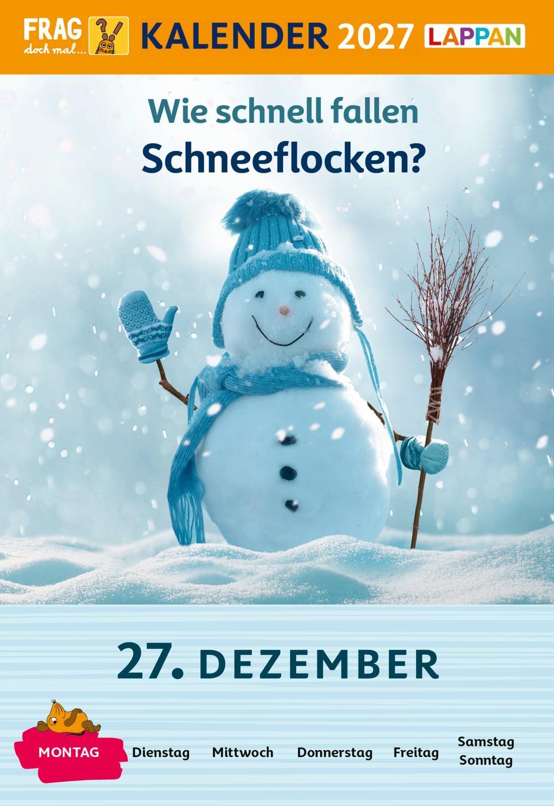 Beispielinhalt (Bild) Frag doch mal ... die Maus: Tageskalender 2027 - Mein Kalender für jeden Tag!