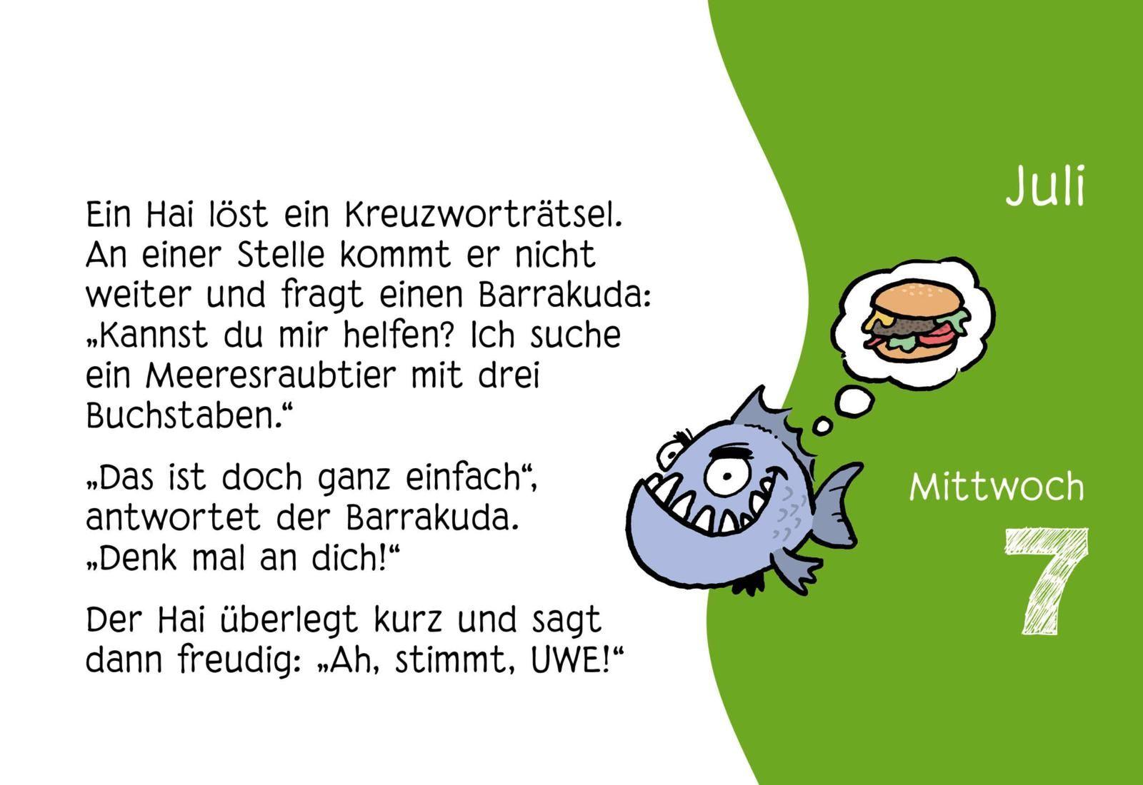 Beispielinhalt (Bild) Kinder-Witze zum Ablachen! 2027: Mein Kalender für jeden Tag