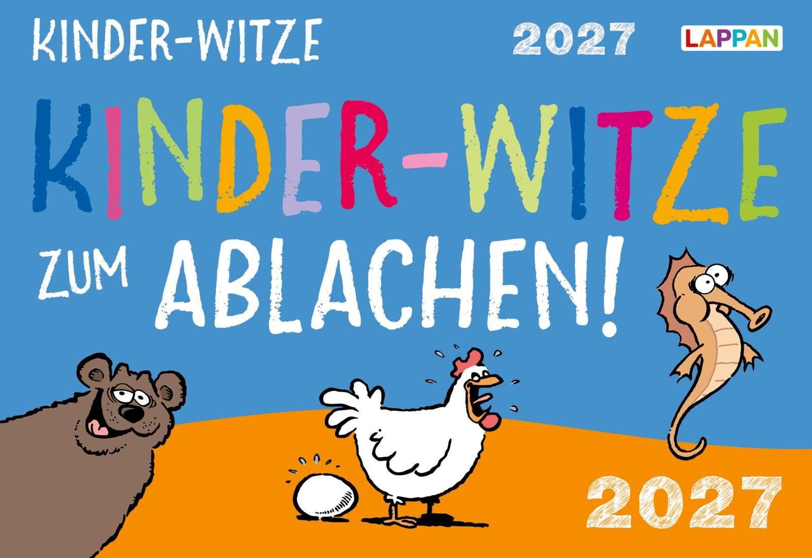 Vorderes Coverbild Kinder-Witze zum Ablachen! 2027: Mein Kalender für jeden Tag