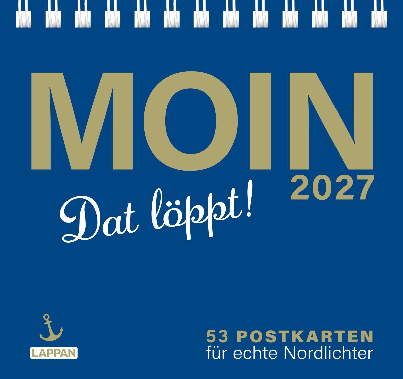 Vorderes Coverbild MOIN Postkartenkalender 2027