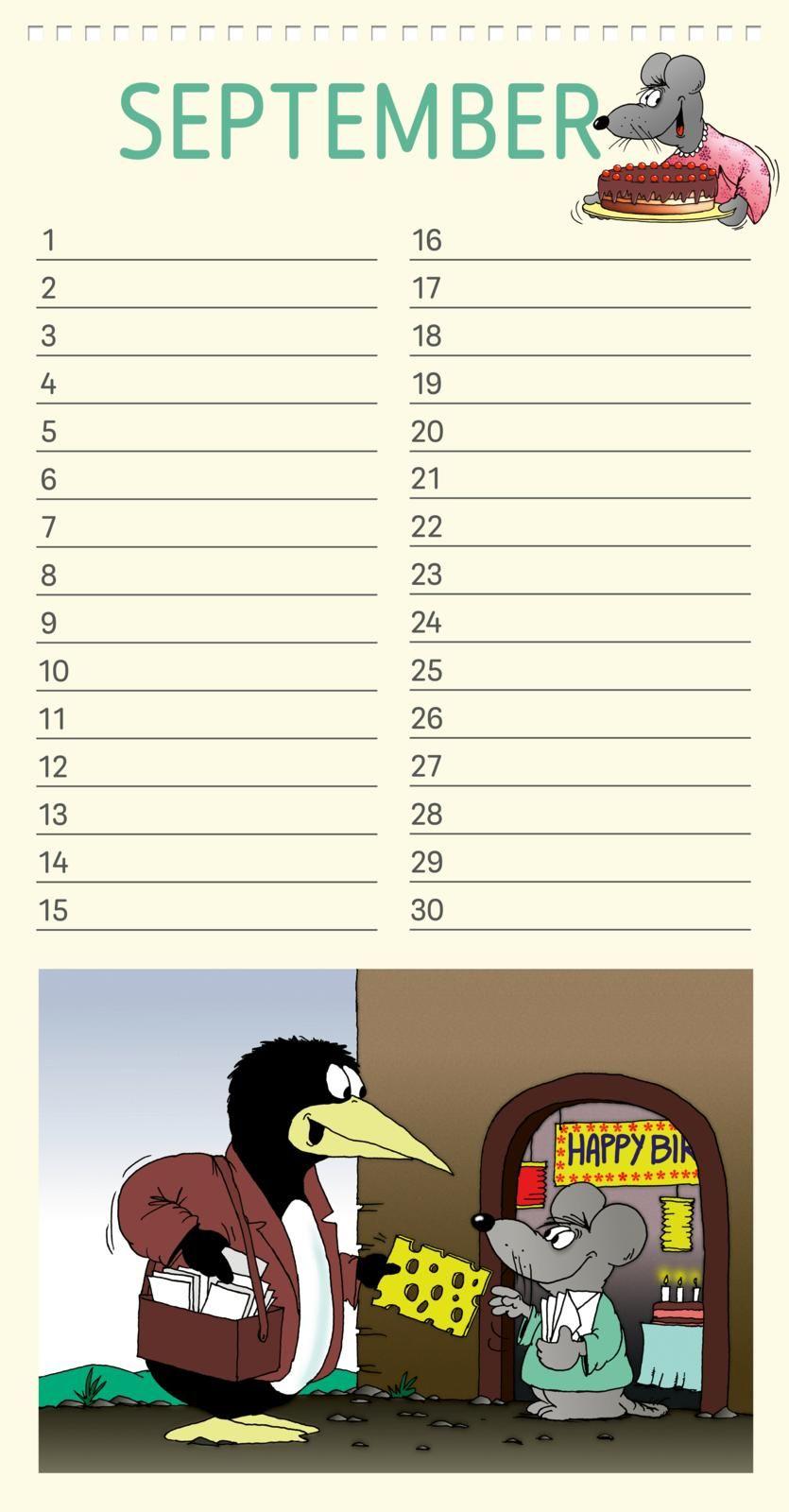 Beispielinhalt (Bild) Uli Stein Geburtstagskalender 2027: Wandkalender