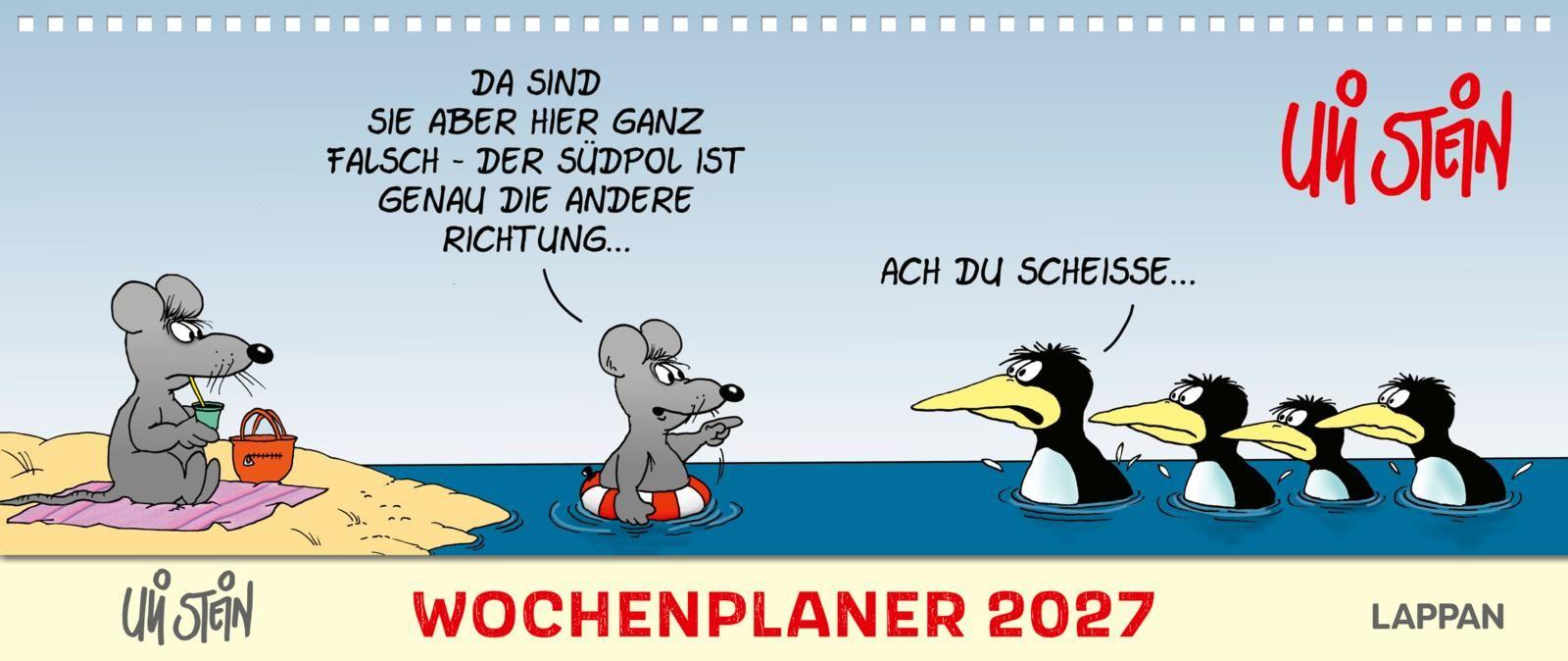 Vorderes Coverbild Uli Stein Wochenplaner 2027: Tischkalender
