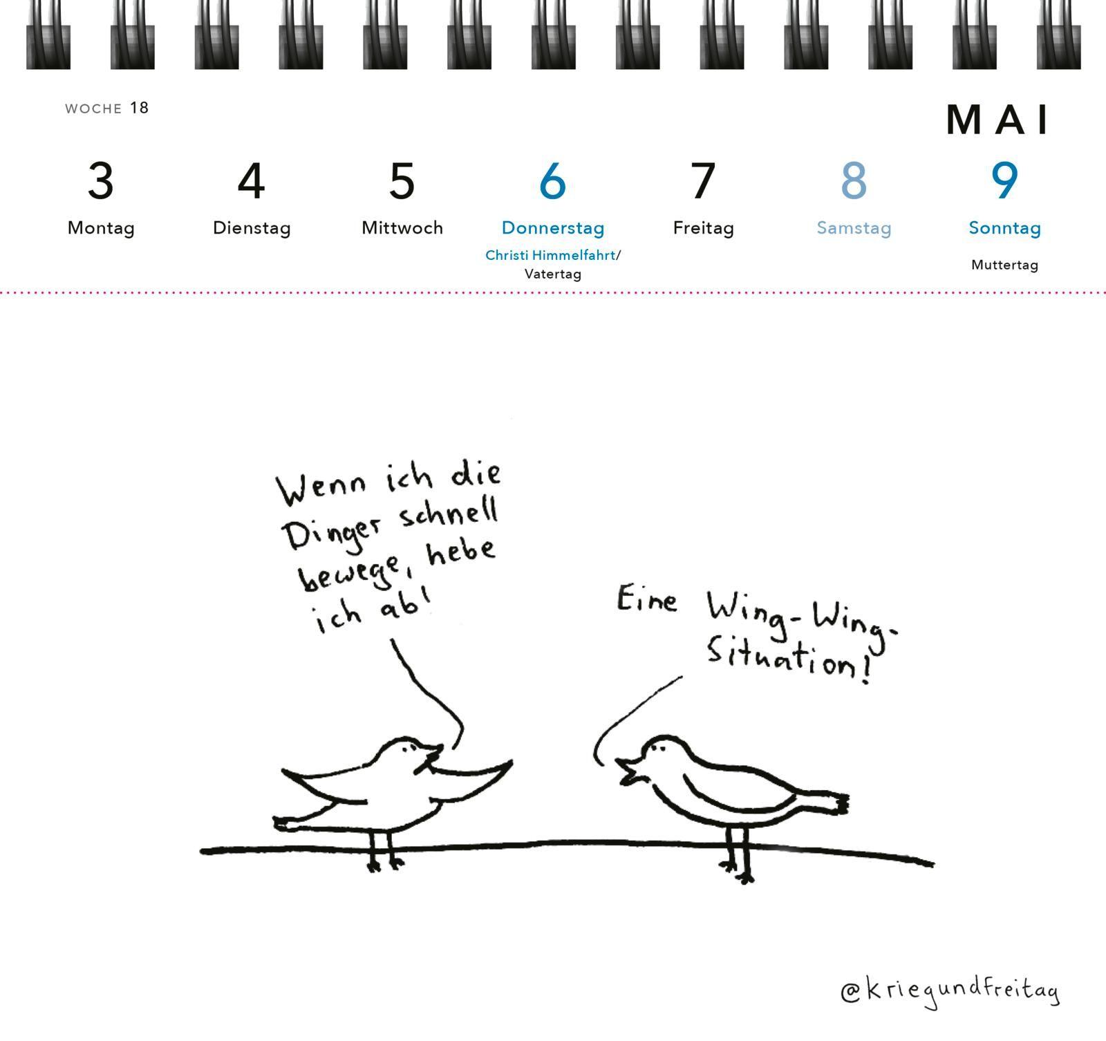 Beispielinhalt (Bild) kriegundfreitag: Postkartenkalender 2027