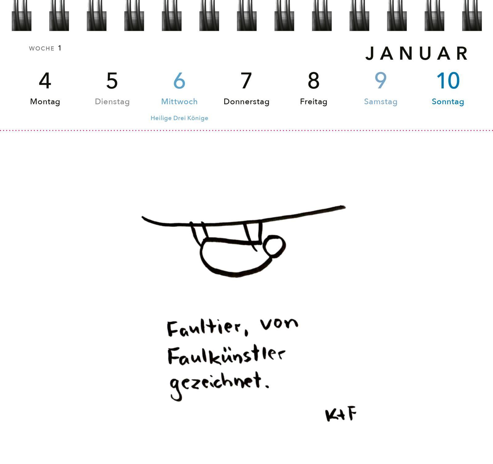 Beispielinhalt (Bild) kriegundfreitag: Postkartenkalender 2027