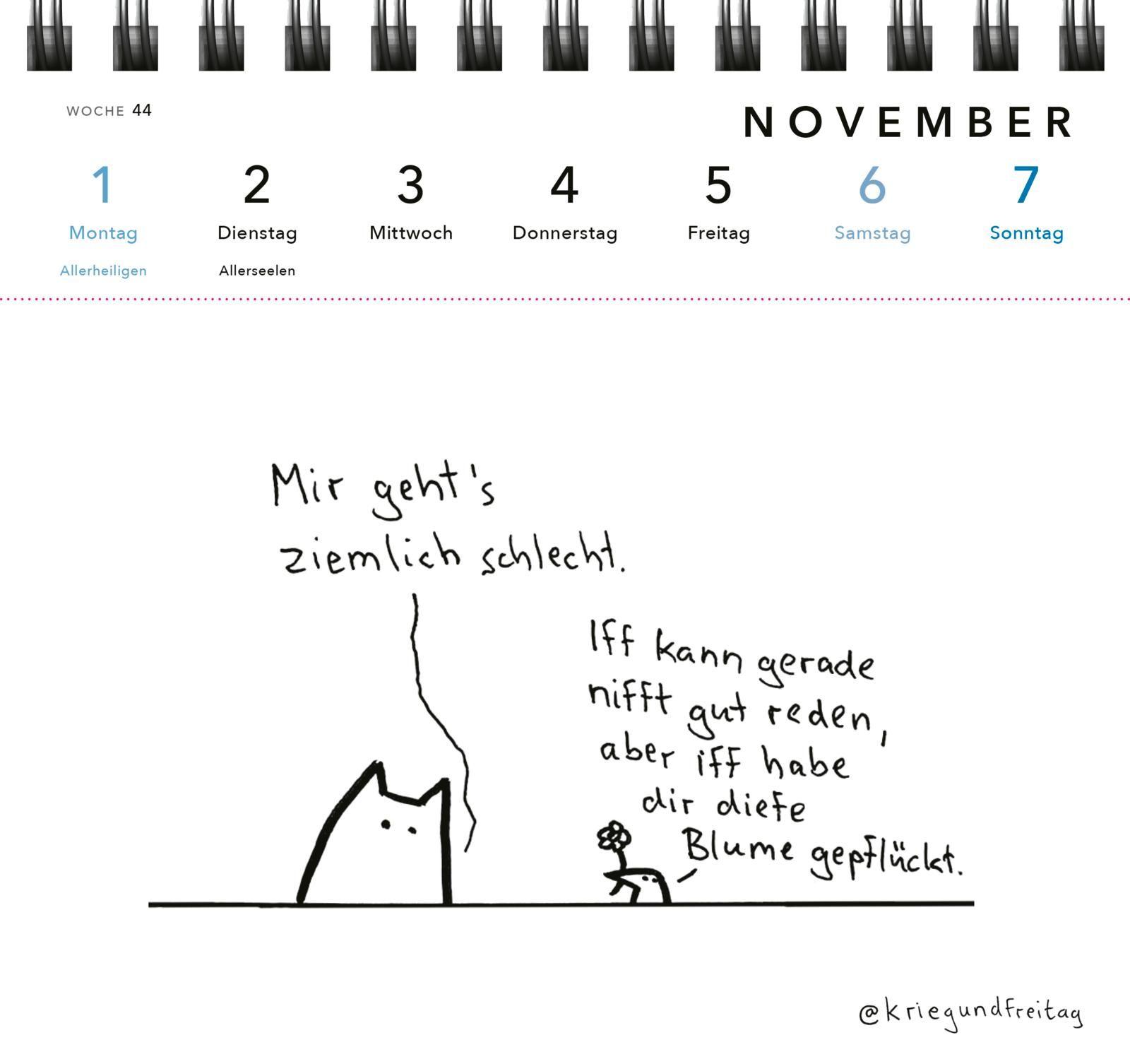 Beispielinhalt (Bild) kriegundfreitag: Postkartenkalender 2027