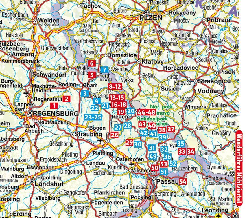 Beispielinhalt (Bild) ROTHER Wanderführer Bayerischer Wald. 54 Touren um Cham, Bodenmais, Zwiesel, Freyung und Passau - mit Nationalpark Bayerischer Wald