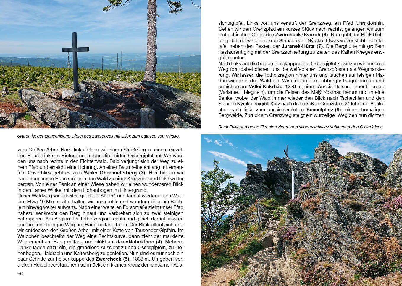 Beispielinhalt (Bild) ROTHER Wanderführer Bayerischer Wald. 54 Touren um Cham, Bodenmais, Zwiesel, Freyung und Passau - mit Nationalpark Bayerischer Wald