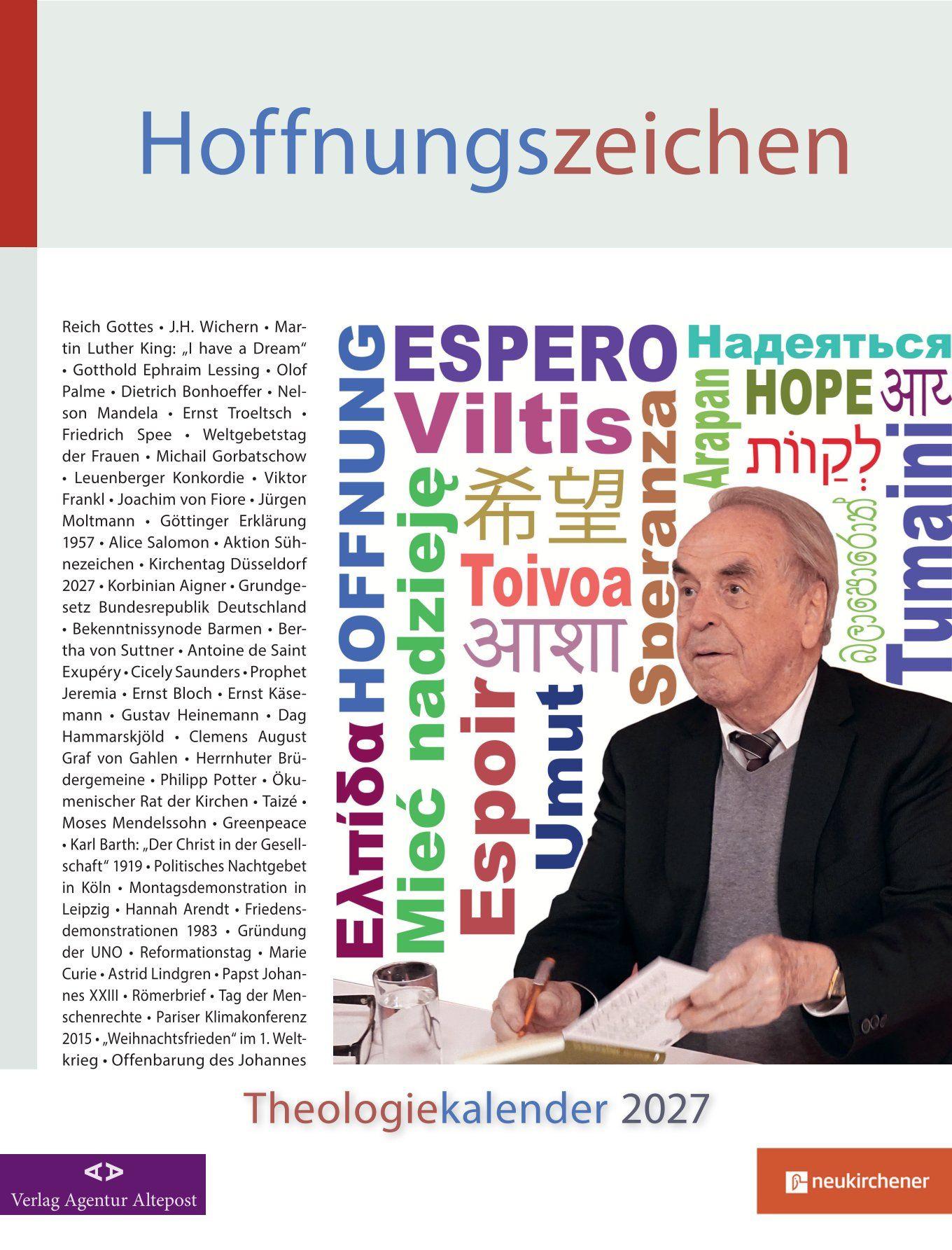 Vorderes Coverbild Hoffnungszeichen - Theologiekalender 2027