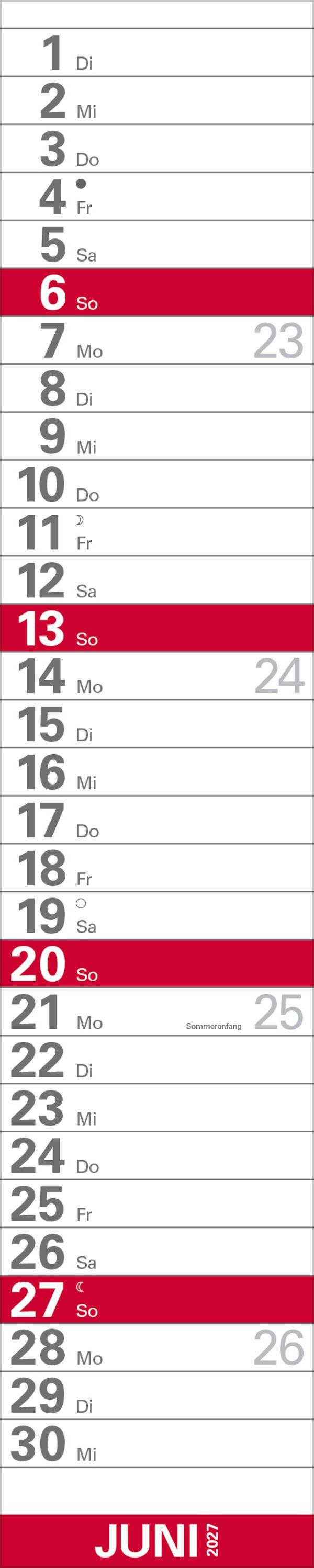 Beispielinhalt (Bild) XXL Planer Großdruck rot 2027