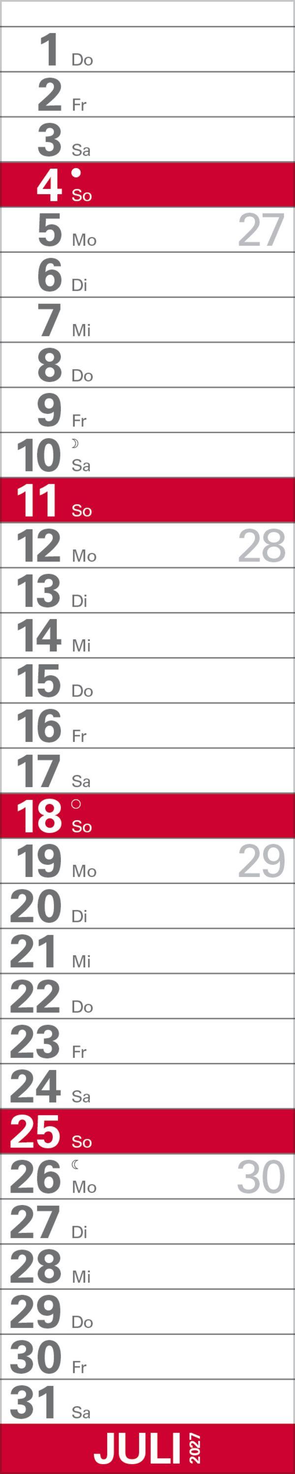 Beispielinhalt (Bild) XXL Planer Großdruck rot 2027