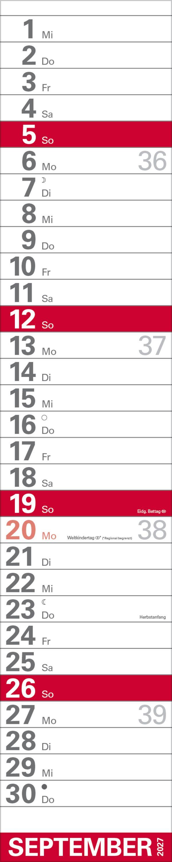 Beispielinhalt (Bild) XXL Planer Großdruck rot 2027