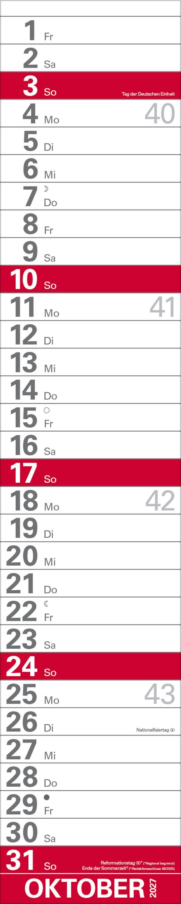 Beispielinhalt (Bild) XXL Planer Großdruck rot 2027