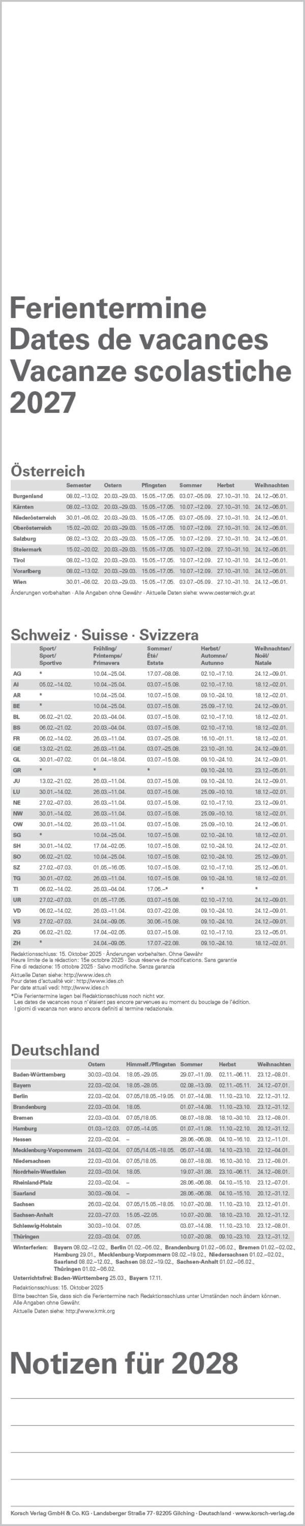 Beispielinhalt (Bild) XXL Planer Großdruck rot 2027