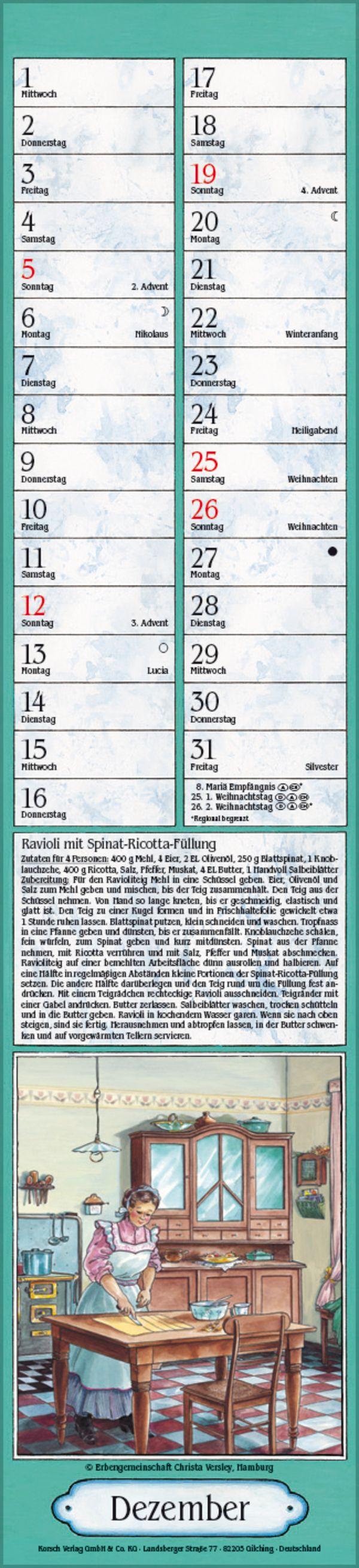Beispielinhalt (Bild) Aus Großmutters Küche Langplaner 2027