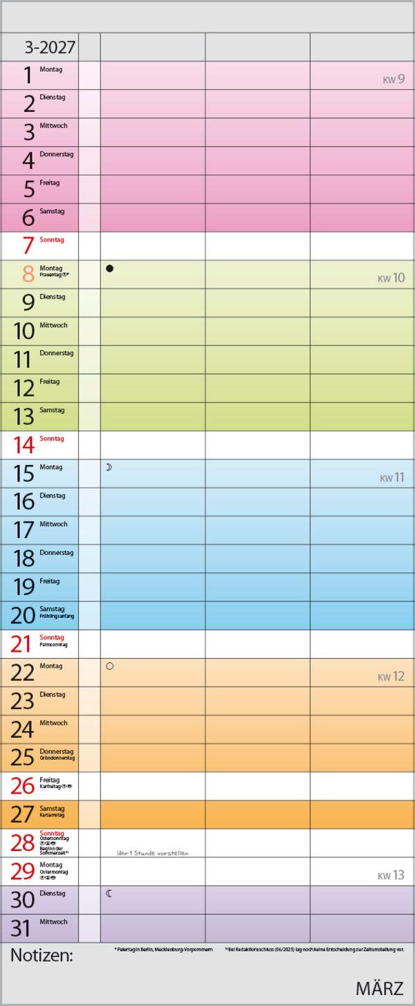 Beispielinhalt (Bild) Farbenspiel - Planer für 2 2027