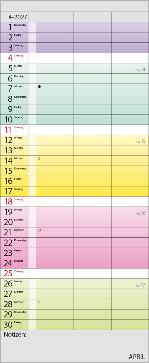 Beispielinhalt (Bild) Farbenspiel - Planer für 2 2027