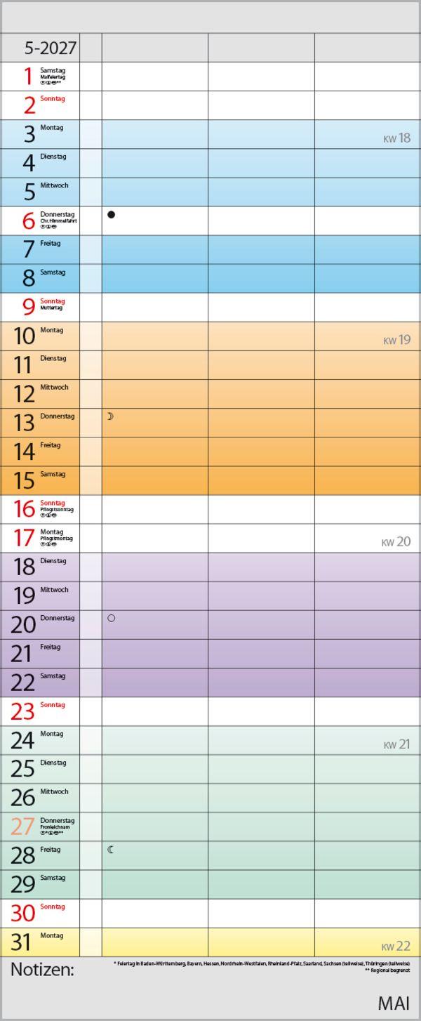 Beispielinhalt (Bild) Farbenspiel - Planer für 2 2027