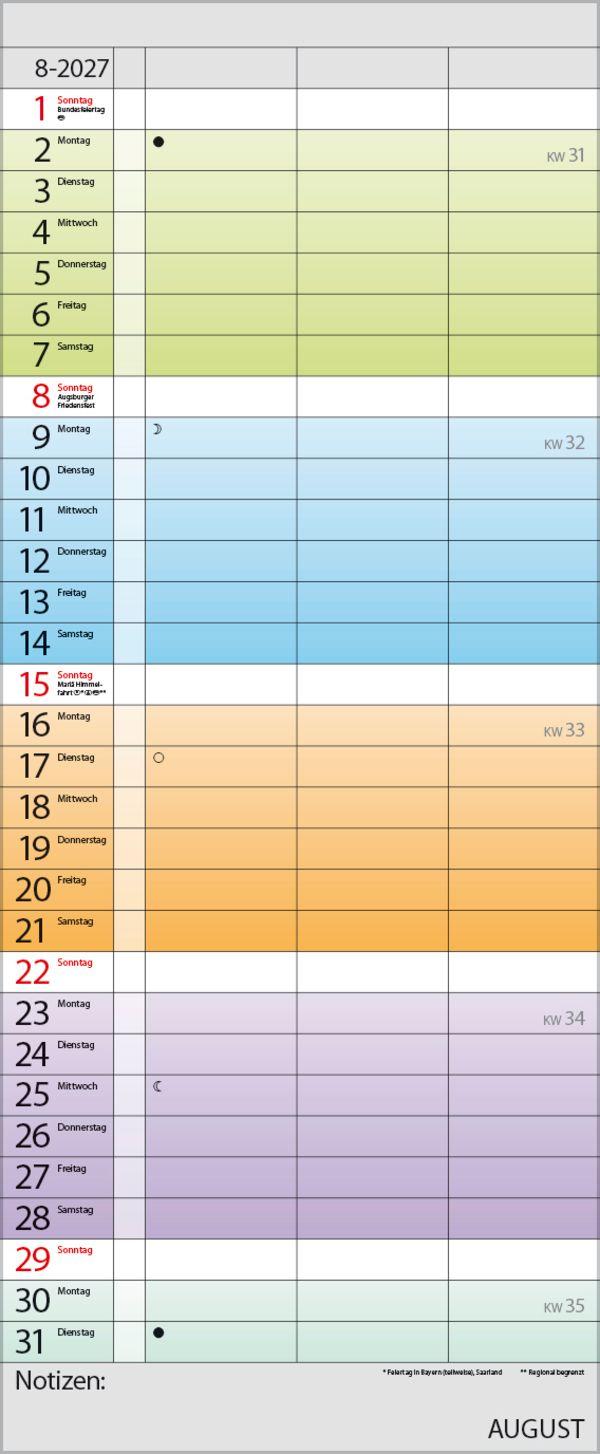 Beispielinhalt (Bild) Farbenspiel - Planer für 2 2027