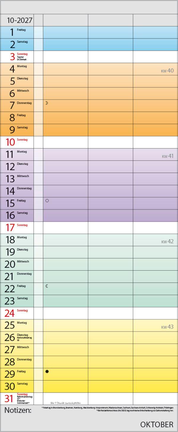 Beispielinhalt (Bild) Farbenspiel - Planer für 2 2027