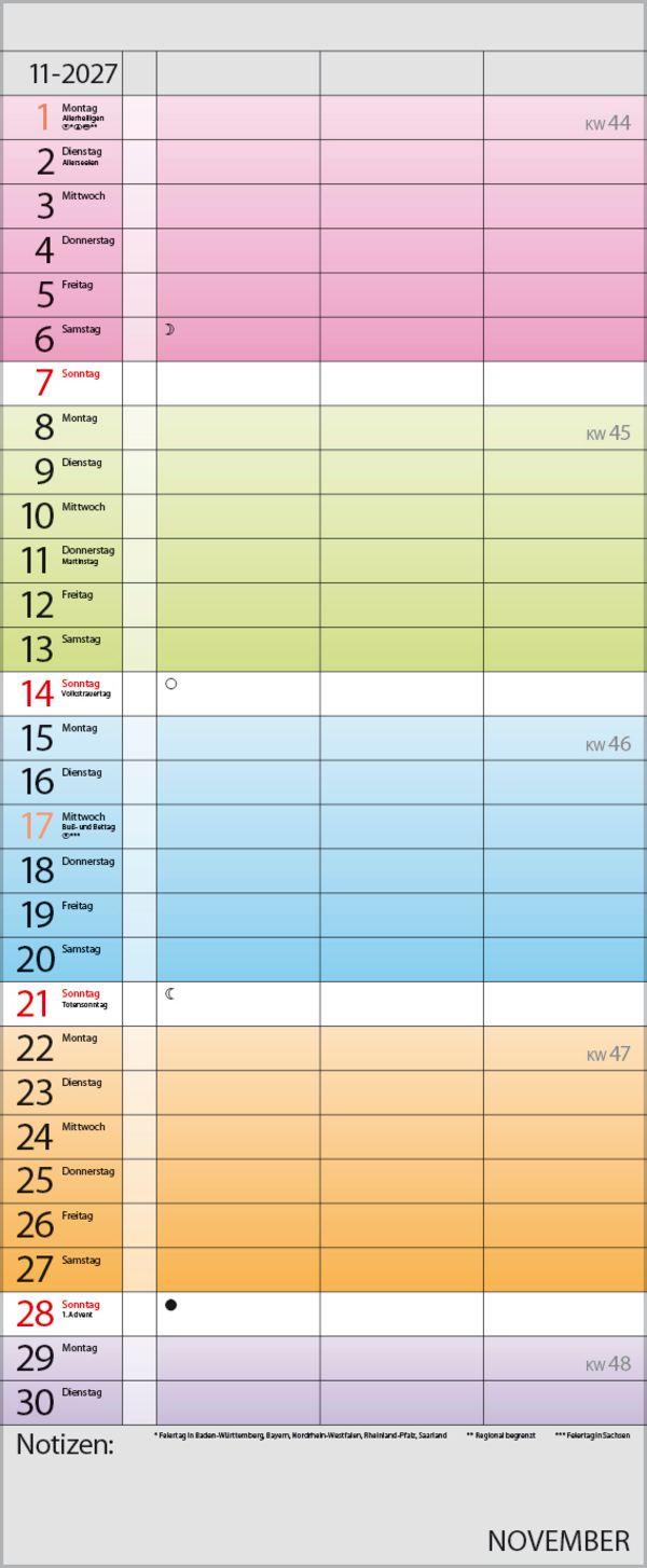 Beispielinhalt (Bild) Farbenspiel - Planer für 2 2027