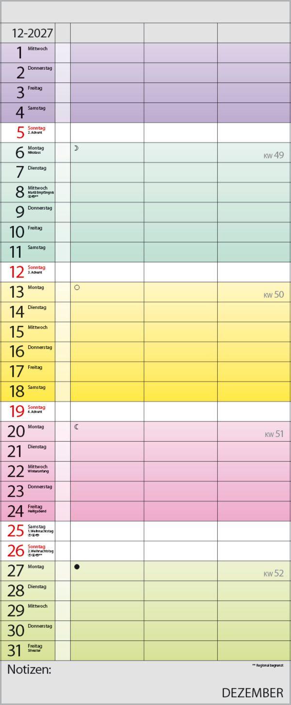 Beispielinhalt (Bild) Farbenspiel - Planer für 2 2027