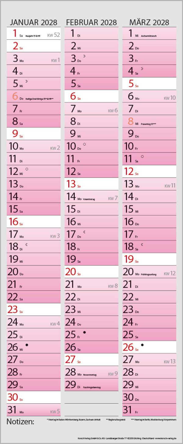Beispielinhalt (Bild) Farbenspiel - Planer für 2 2027