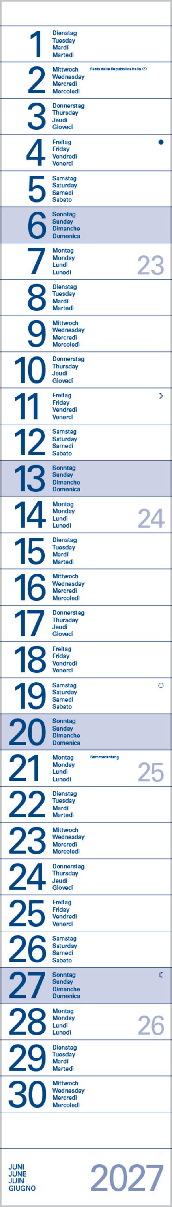 Beispielinhalt (Bild) Streifentimer 2027