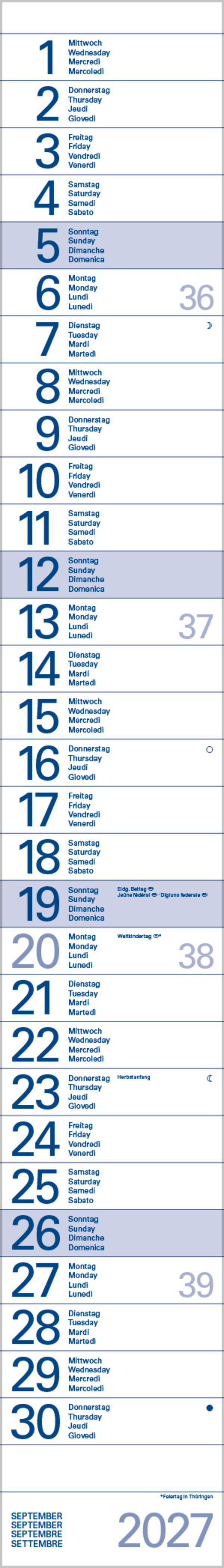 Beispielinhalt (Bild) Streifentimer 2027