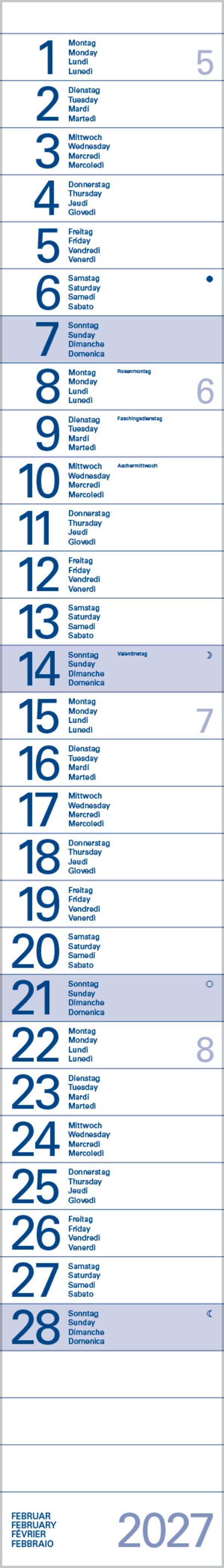 Beispielinhalt (Bild) Streifentimer 2027
