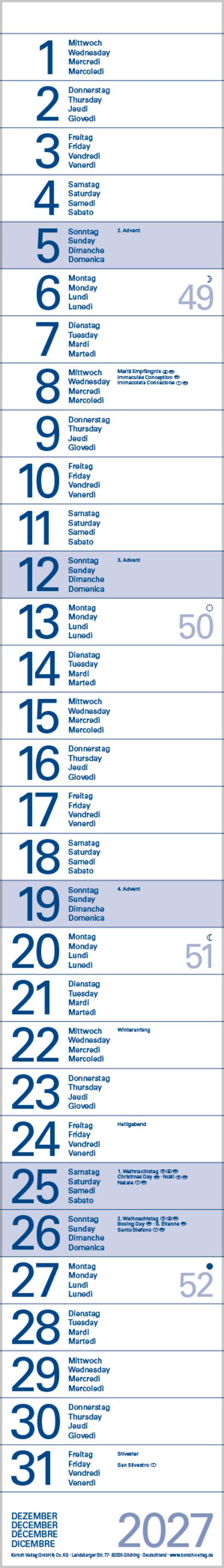 Beispielinhalt (Bild) Streifentimer 2027