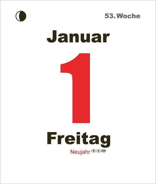 Beispielinhalt (Bild) Tages-Abreißkalender Mini 2027