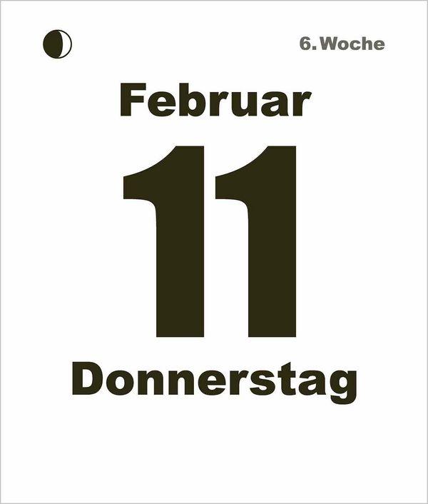 Beispielinhalt (Bild) Tages-Abreißkalender Mini 2027