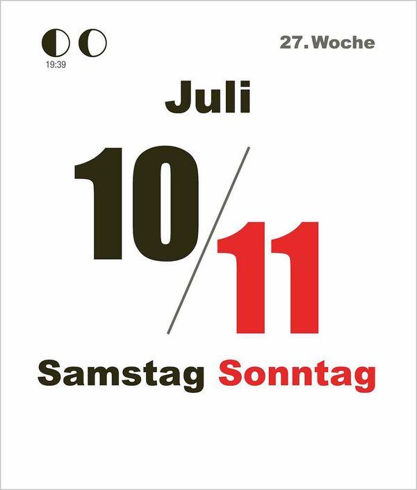 Beispielinhalt (Bild) Tages-Abreißkalender Mini 2027