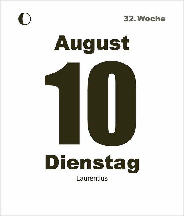 Beispielinhalt (Bild) Tages-Abreißkalender Mini 2027