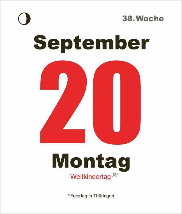 Beispielinhalt (Bild) Tages-Abreißkalender Mini 2027