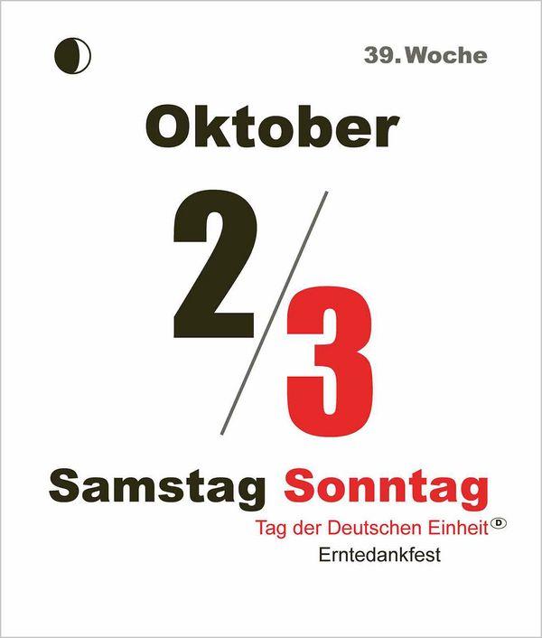 Beispielinhalt (Bild) Tages-Abreißkalender Mini 2027