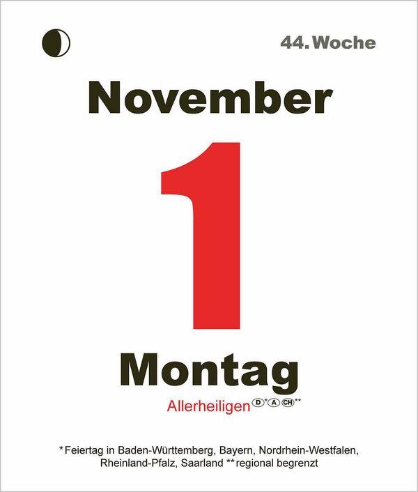 Beispielinhalt (Bild) Tages-Abreißkalender Mini 2027