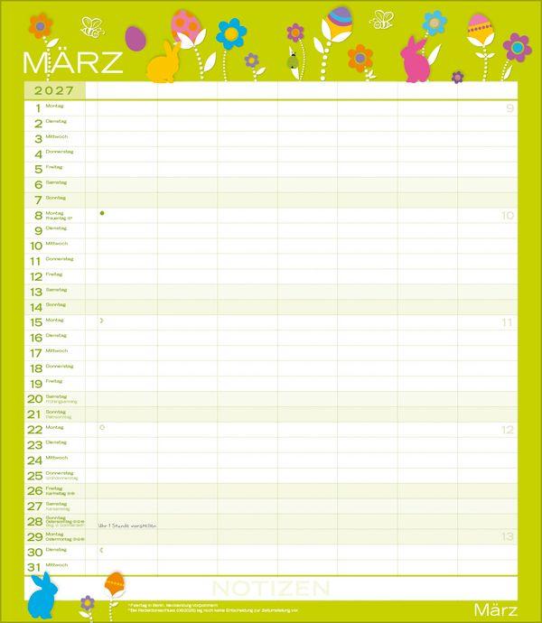 Beispielinhalt (Bild) Multiplaner - Colour your time 2027