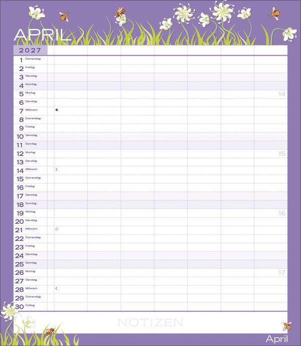 Beispielinhalt (Bild) Multiplaner - Colour your time 2027