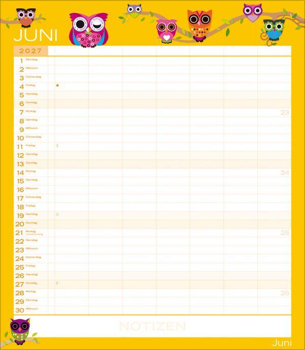 Beispielinhalt (Bild) Multiplaner - Colour your time 2027