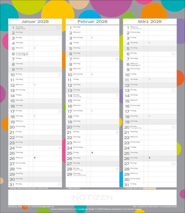 Beispielinhalt (Bild) Multiplaner - Colour your time 2027