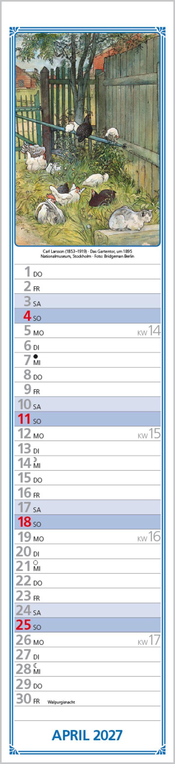 Beispielinhalt (Bild) Hildes Küchenplaner 2027